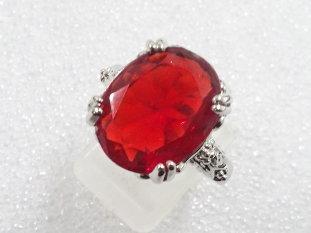 JAPANESE KIMONO / ANTIQUE COLORED STONE RING (SIZE 18.5)